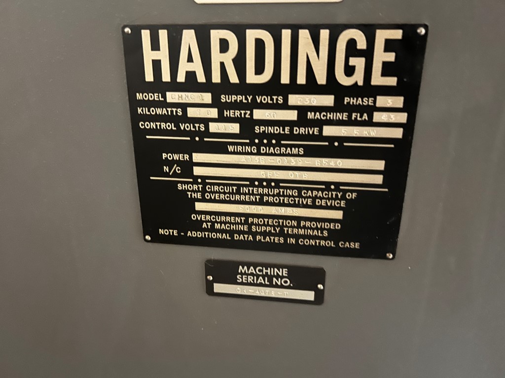 Hardinge CHNC I, Machine ID:9294 Hardinge CHNC I, Machine ID:9294
